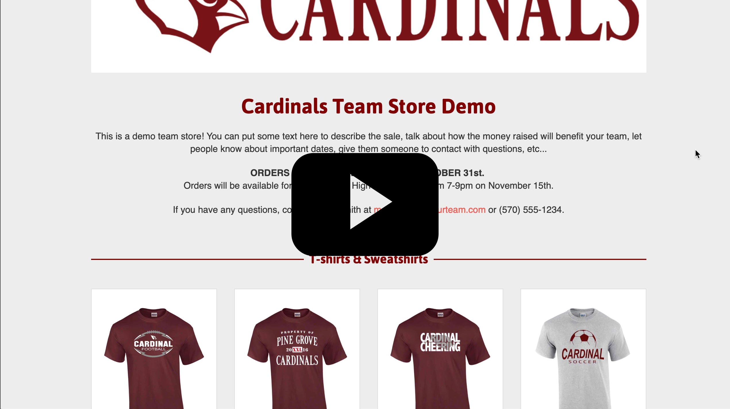 Online Team Store Demo